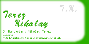 terez mikolay business card